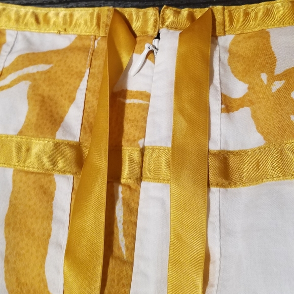 Gap Golden Mustard Floral Midi Skirt (B2) - Picture 2 of 6